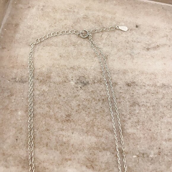 925 Sterling Silver U Link Necklace Link Necklace Modern Choker Necklace - Picture 4 of 7